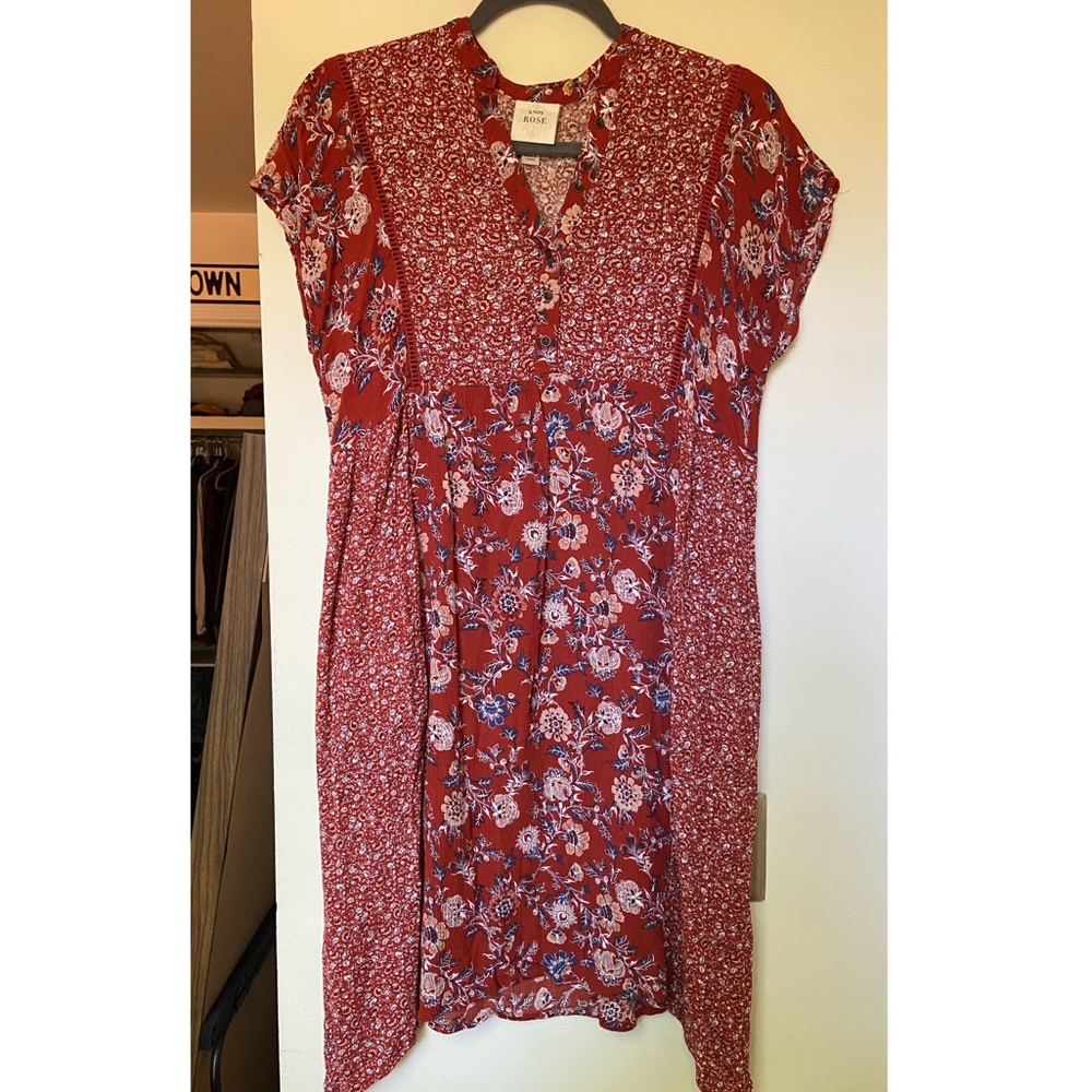 Target Knox Rose Red Floral Dress - size XS